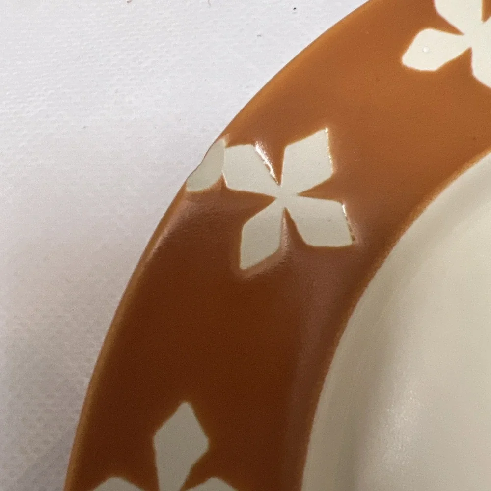 Vtg Pottery Barn Dune Persimmon Salad Plates 4 Retro MCM Boho Replacement